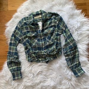 Free People We the Free First Bloom plaid top